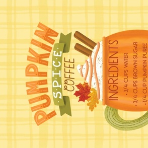 Pumpkin Spice Recipe Tea Towel