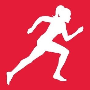 Sports, Running, Girl’s High School Track, Women’s College Track, Track & Field, School Spirit, Red and White, Scarlet and White
