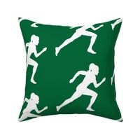 Sports, Running, Girl’s High School Track, Women’s College Track, Track & Field, School Spirit, Green and White