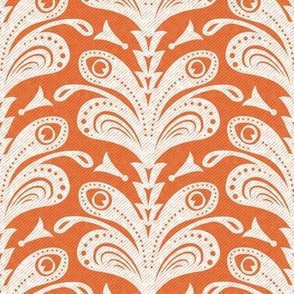 Masika - Boho Geometric Orange White Regular
