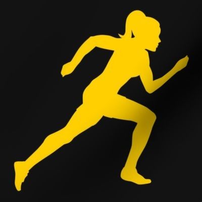 Sports, Running, Girl’s High School Track, Women’s College Track, Track & Field, School Spirit, Black & Gold, Black and Yellow