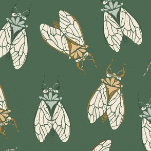Block Print Cicada Insect Bug - Jumbo