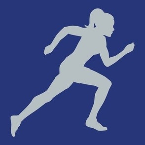 Sports, Running, Girl’s High School Track, Women’s College Track, Track & Field, School Spirit, Black and Silver, Blue and Gray