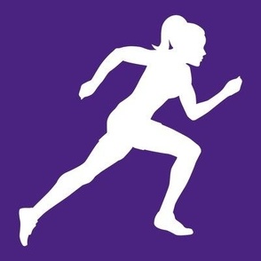 Sports, Running, Girl’s High School Track, Women’s College Track, Track & Field, School Spirit, Purple and White