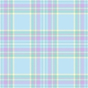 Pastel baby blue tartan, plaid