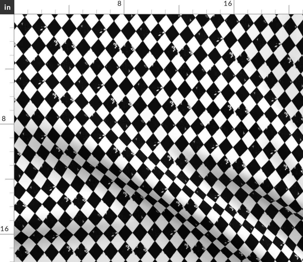 Harlequin Classic Black and White (1.33 inch diamonds on fabric)