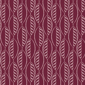 Vertical Leaves Cranberry-Pink - Large