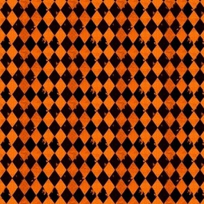 Harlequin Black and Orange (.67 inch diamonds), Halloween Pumpkin Orange