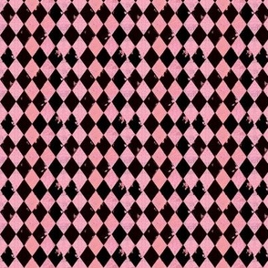 Mini Harlequin Pink and Black (.67 inch diamonds)