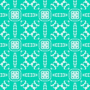 Teal & White Graphic 