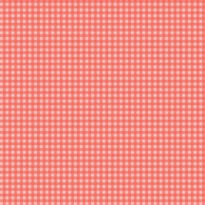 Gingham in Coral Pink