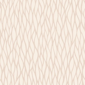 L Abstract waves of plants // normal scale 0023 I // baby children wallpaper pastel subtle aesthetic delicate  streamlined forms inspired by nature net sea beige orange cream linen ivory zebra salmon peach
