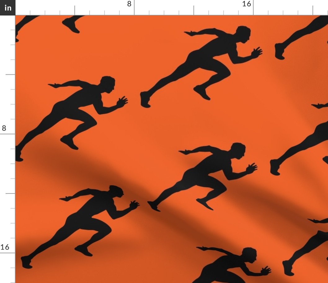 Sports, Running, Boy’s High School Track, Men’s College Track, Track & Field, School Spirit, Black & Orange