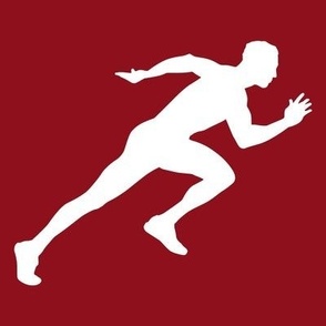 Sports, Running, Boy’s High School Track, Men’s College Track, Track & Field, School Spirit, Scarlet Red and White, Crimson and White