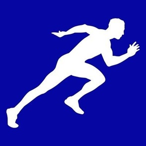 Sports, Running, Boy’s High School Track, Men’s College Track, Track & Field, School Spirit, Royal Blue and White, Blue and White