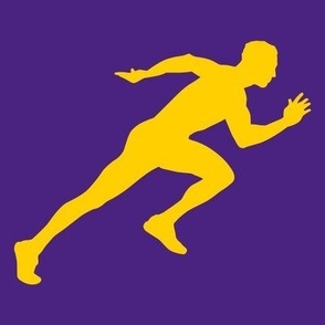 Sports, Running, Boy’s High School Track, Men’s College Track, Track & Field, School Spirit, Purple and Gold, Purple and Yellow