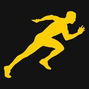 Sports, Running, Boy’s High School Track, Men’s College Track, Track & Field, School Spirit, Black & Gold, Black and Yellow