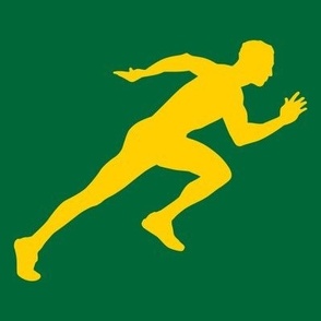 Sports, Running, Boy’s High School Track, Men’s College Track, Track & Field, School Spirit, Green and Gold, Green and Yellow