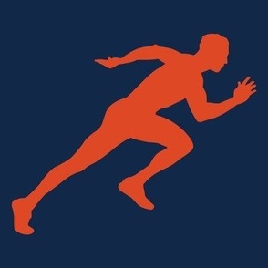 Sports, Running, Boy’s High School Track, Men’s College Track, Track & Field, School Spirit, Blue and Orange