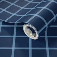 Light Blue Dark Blue Checkered Plaid Wallpaper - MEDIUM