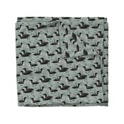 Loons on the Lake - Lake Life Collection (Seafoam Green) (Small)