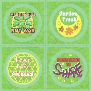 Mason Jar Toppers: Hippie Pickles Edition