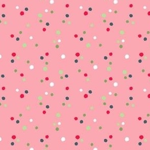 Holiday Dots in Peppermint Pink