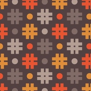 Brown and Orange Geometric