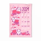 2024 Bubble Tea Pandas Calendar