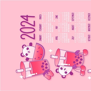 2024 Bubble Tea Pandas Calendar