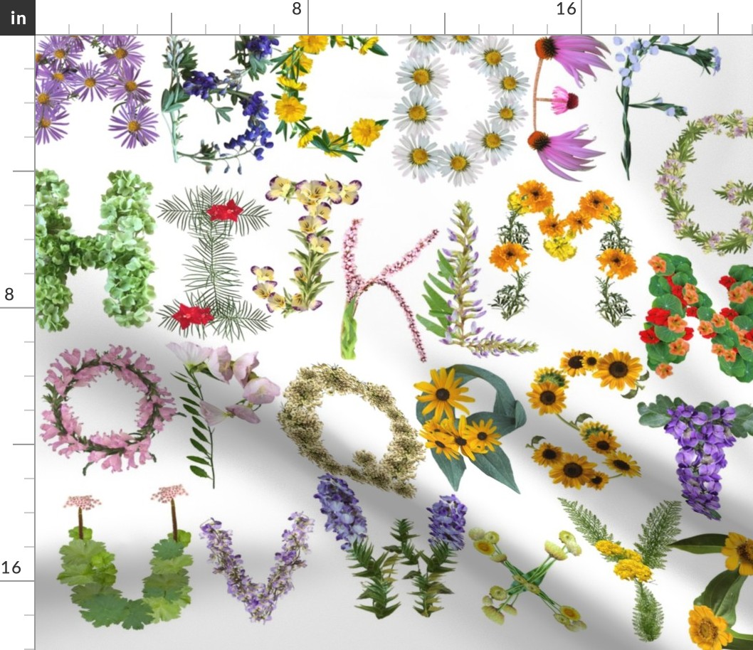 Floral Alphabet Full page no background 4500 px