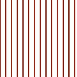 Cranberry red Christmas stripe on white 4x4 small