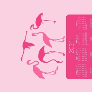 2024 Calendar Pink Flamingo