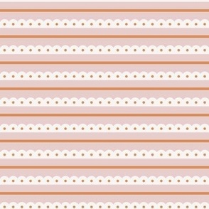 pink and red preppy christmas - abstract horizontal stripes - pink_mini