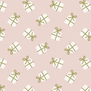 pink and green preppy christmas - christmas presents - blush pink_medium