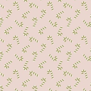 pink and green preppy christmas - candy cane - blush pink_small