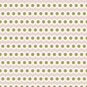 pink and green preppy christmas - abstract polka dots - blush pink_small