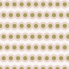 pink and green preppy christmas - abstract polka dots - cream_medium