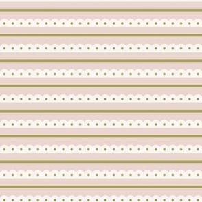 pink and green preppy christmas - abstract horizontal stripes - blush pink_mini