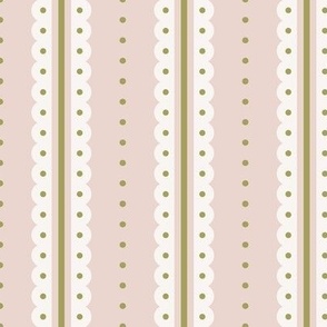 pink and green preppy christmas - abstract vertical stripes - blush pink_small