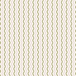 pink and green preppy christmas - waves - cream_mini