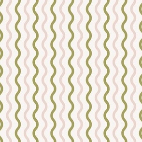 pink and green preppy christmas - waves - cream_small