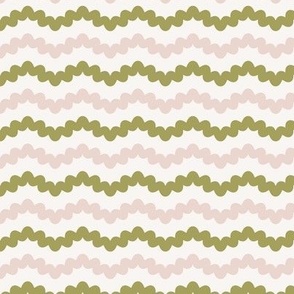 pink and green preppy christmas - tinsel - cream_small