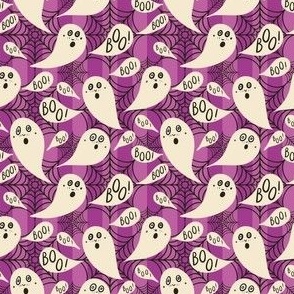 Whimsigothic-ghosts-with-boo-speech-bubbles-on-reddish-purple-vertial-stripes-with-cobwebs-XS-tiny