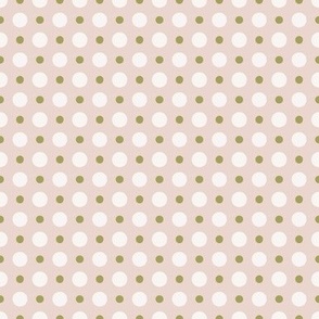 pink and green preppy christmas - polka dots - blush pink_mini