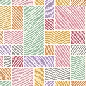 colourful hand drawn diagonal lines - medium 