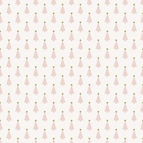 pink and green preppy christmas - minimalist christmas trees - cream_mini