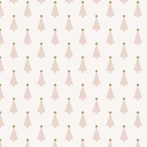 pink and green preppy christmas - minimalist christmas trees - cream_small