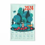 The little witch house – 2024 Calendar Tea Towel