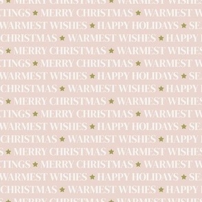 pink and green preppy christmas - merry christmas type - blush pink_medium